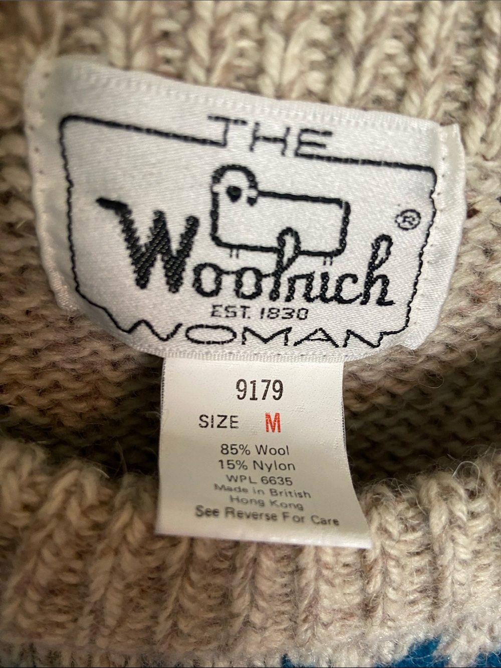 Super Rare Vintage Woolrich Sweater Fair Isle M - Picture 2 of 7